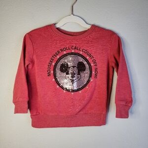 DISNEY PARKS MICKEY MOUSEKETEER SEQUIN CREWNECK XXS